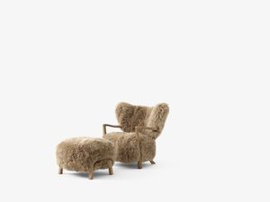 Hovedbilde &tradition Wulff ATD2 Lenestol med Puff Sheepskin Honey/Eik