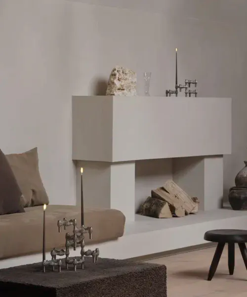 STOFF Nagel Quist lysestake  Brushed Chrome