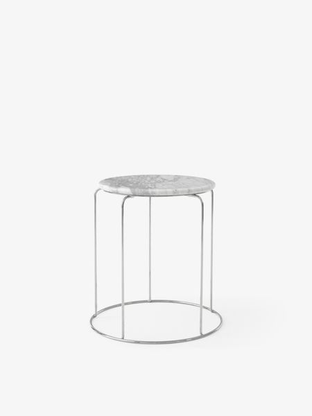 &Tradition Wire Stool VP11 Med Marmortopp